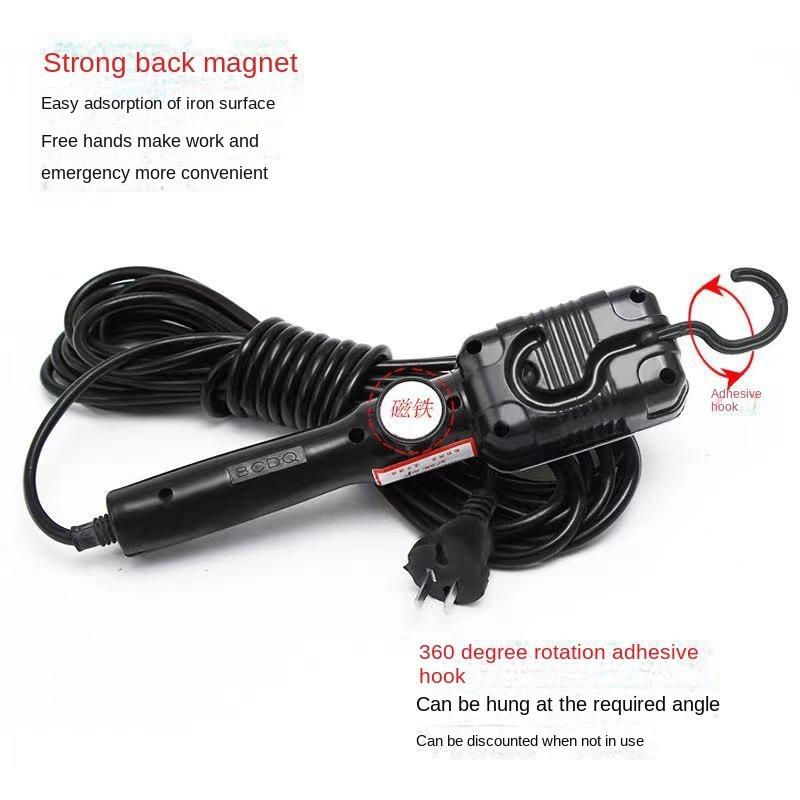 AC 220V Ruční magnetická LED kontrolka do auta Pracovní svítilna s háčkem