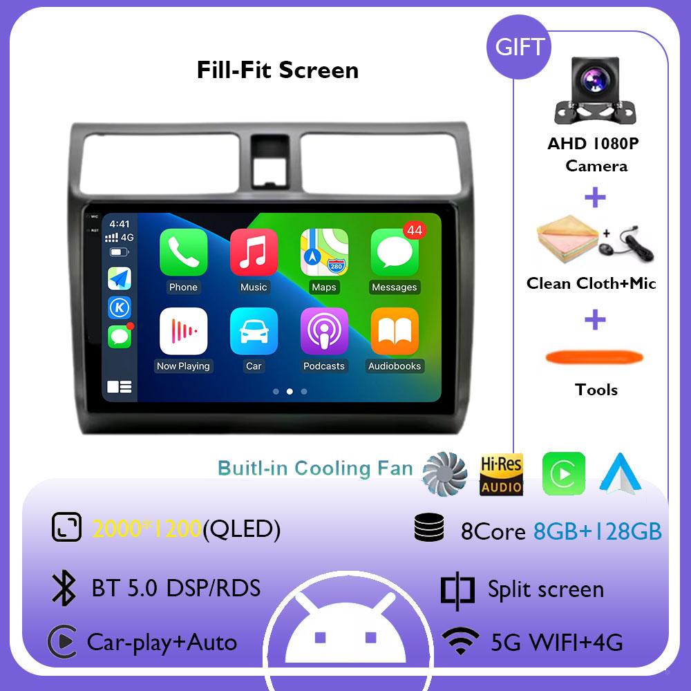 Android 14 Car Radio For Suzuki Swift 2003 - 2006 2007 2008 2009 2010 Multimedia Player Stereo Carplay AUTO Head Unit WIFI 4G BT