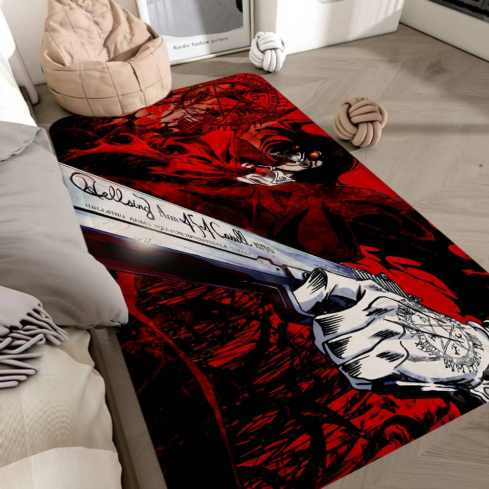 Anime H-Hellsing Bathroom Mat Kids Room Bedroom Decoration Balcony Anti-Slip Doormat Living Room Bedside Area Rugs