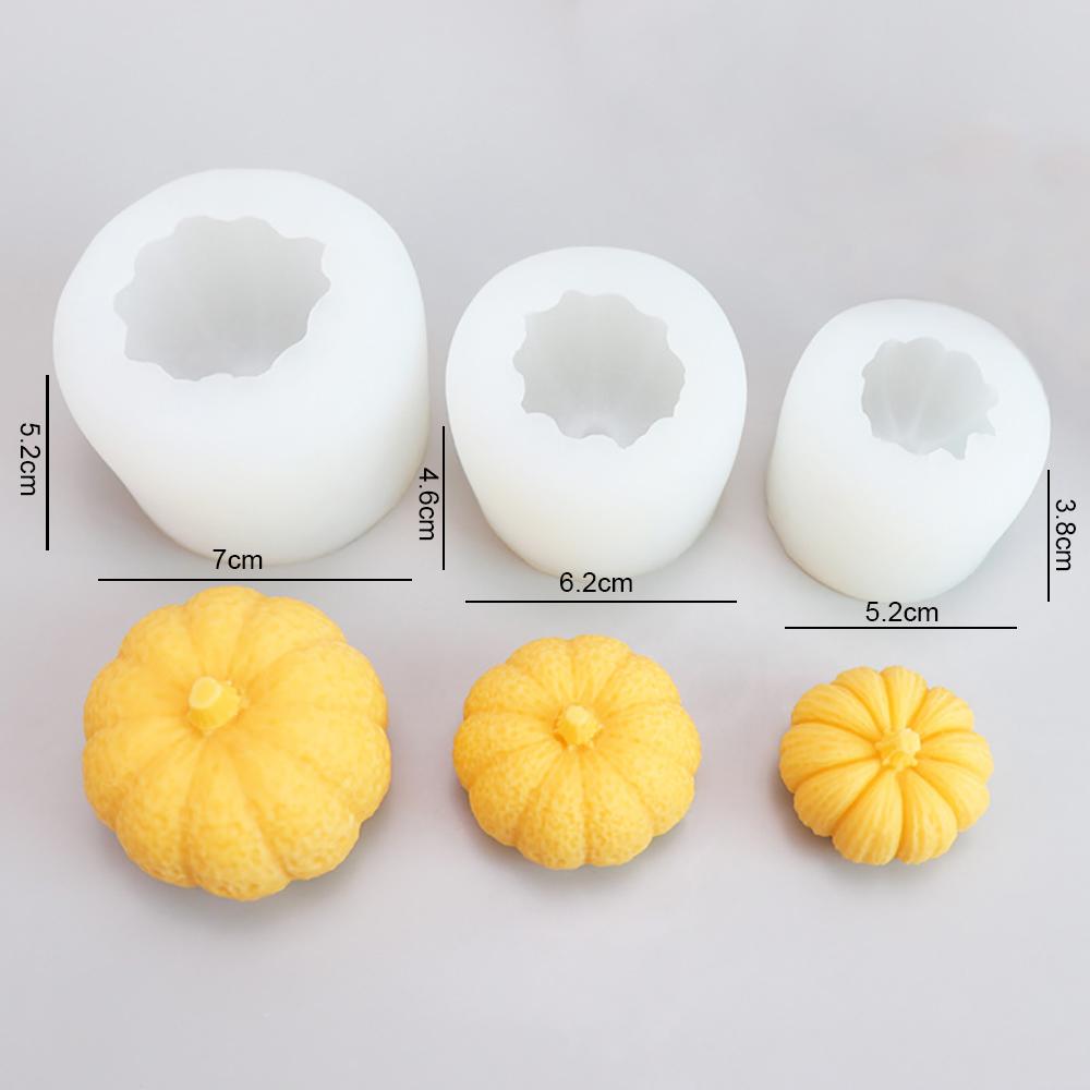 Silikonwelt 3D Kürbis Kerze Silikonform Schokoladenkuchen Backform Harz Epoxid Aromatherapie Gips Handgemachte DIY Form