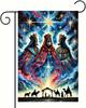 Merry Christmas Garden Ag 12x18 Double-Sided Puerto Rico Three Christmas Wise Men Garden agNativity Three Kings Welcome  SSL