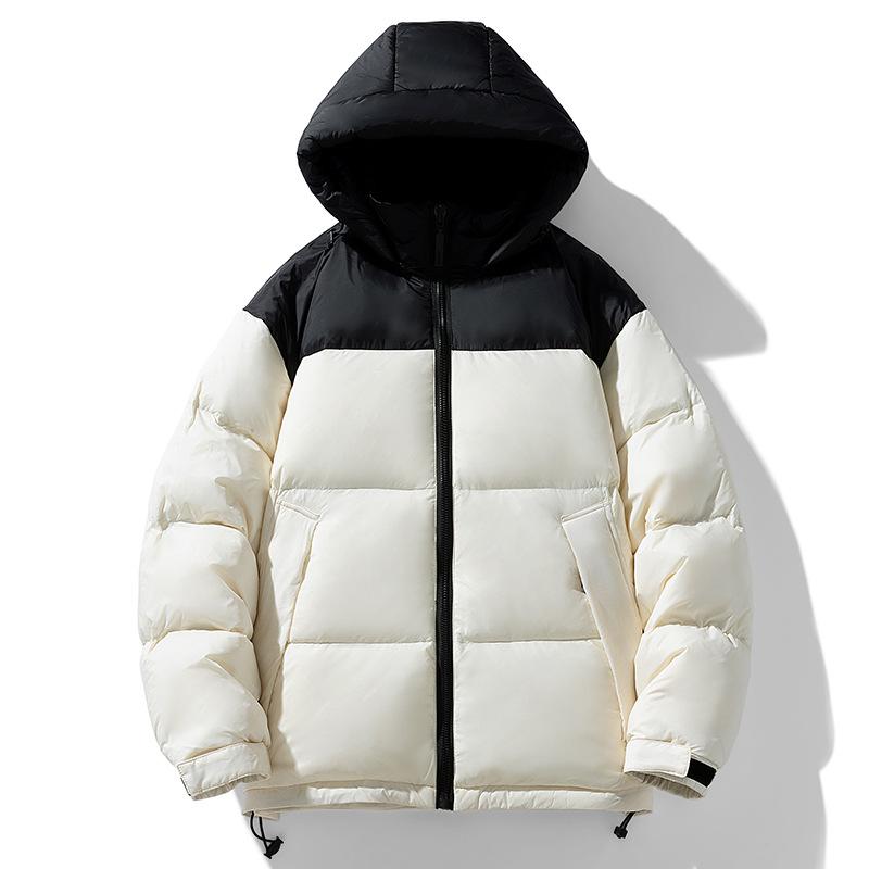 90 White Duck Down Jacket Men's Couple Winter Hooded Windproof Warm Thickened Bread Clothing Trendy Versatile Jacket