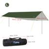 3x6m Awning Waterproof Tarp Tent Shade with Pole Folding Camping Canopy Ultralight Beach Sun