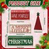 4 Christmas Ornaments Wooden Layered Tray Decoration Christmas Tree Signs Gifts Dining Table Home Kitchen Wood Products
