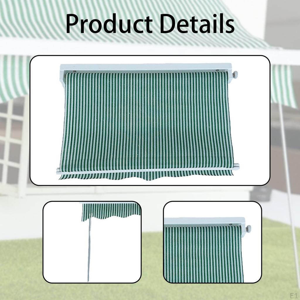 Miniature Dollhouse Decoration Doll House Accessory, Outdoor Awning, Photography Prop 1:12 Scale