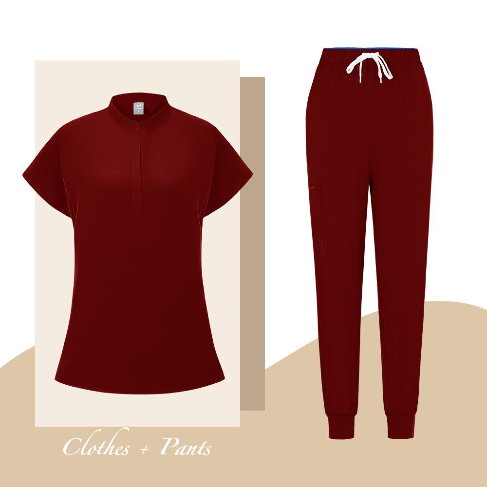 Women's V-Neck Scrub Suit - Cross-Border Nurse & Doctor Workwear Fashion