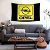 O-Opels Motor Sport Metal Logo Flags Sunproof Wind-resistant Outdoor Flag, Festival Decor for Courtyards & Gardens Shops Camping