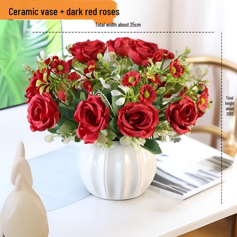 Artificial Silk Sunflower Floral Arrangement for Home Decor