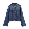 2026 summer new European and American cross-border women's clothing street denim strap buckle jacket w021 83061