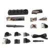 Electric Hair Clipper Waterproof Nose Hair Cutter Eyebrow Grooming Beard Trimming Set with 6 Guide Combs