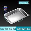 Zhaoran 304 Stainless Steel Rectangular Deep Tray