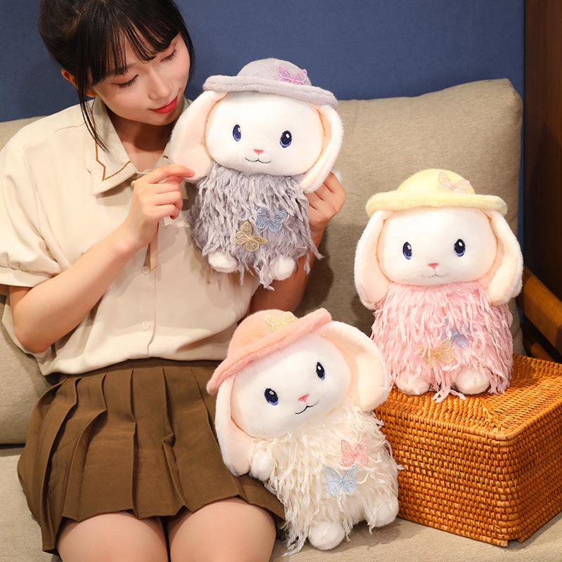 Hooded Little White Rabbit Doll Plush Toy Little Rabbit Rabbit Snow Rabbit Doll Children's Company Soothing Doll