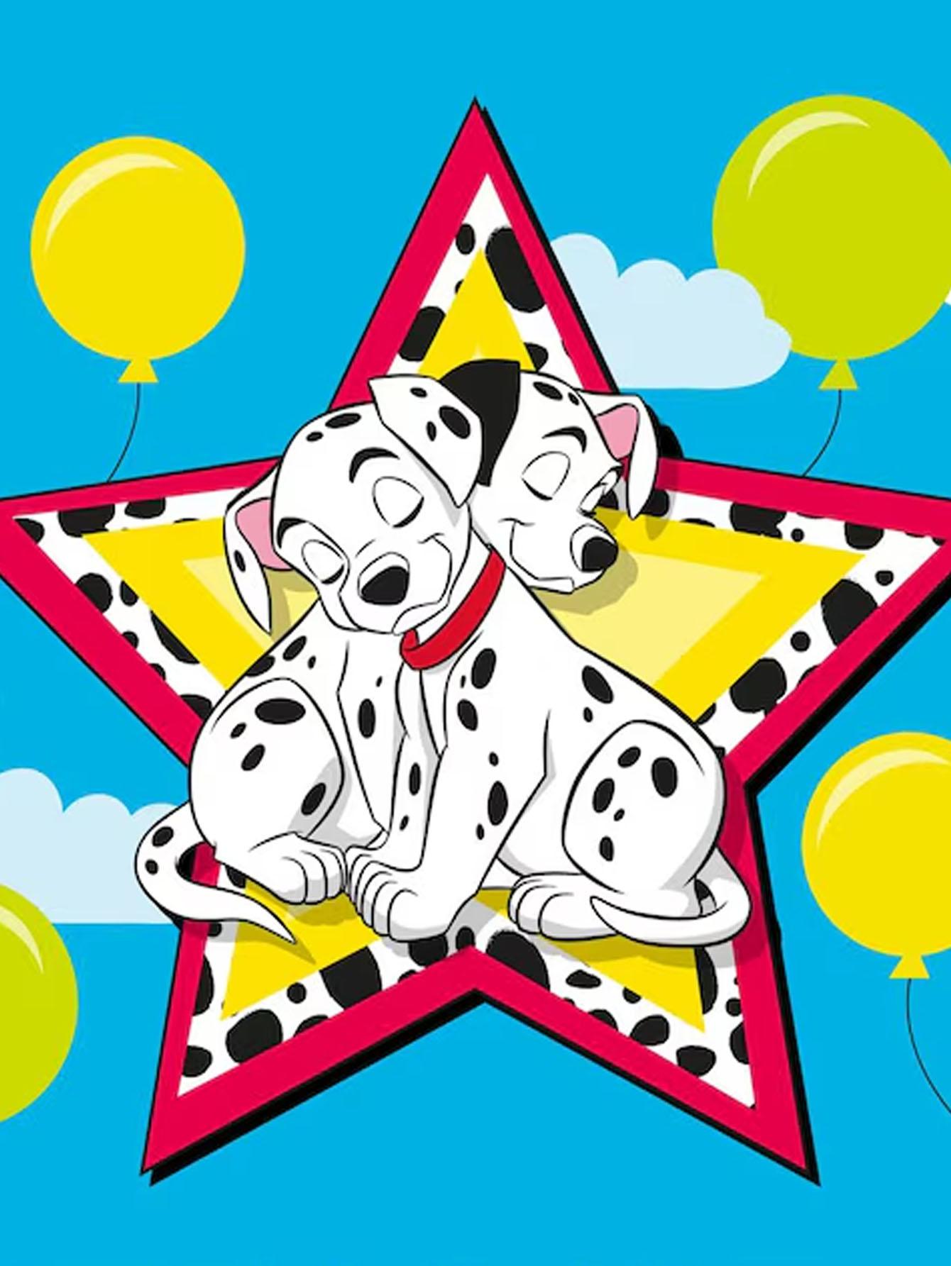 

DIY Diamond Painting Snuggling Dalmatians Cross Stitch Kit Mosaic Art Diamond Painting Full Circle Diamond Home Decoration Round 20x30cm