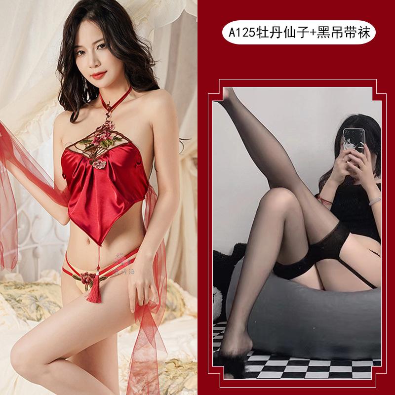 Sexy pure desire style Hanfu ancient clothing high-end sense belly pocket bed seduction passion new court style