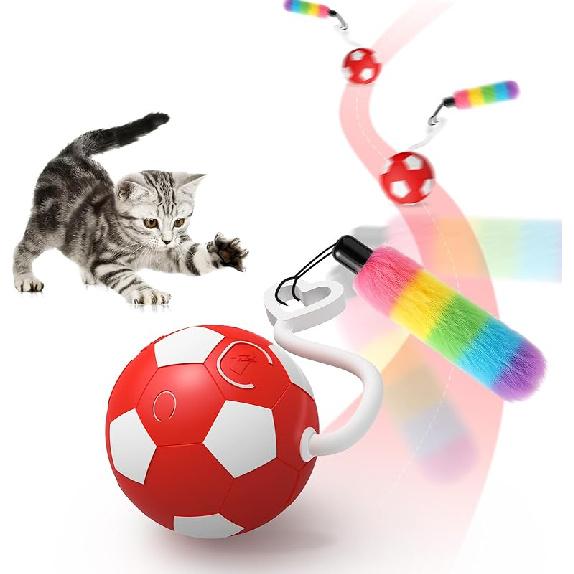 VIWIK Interactive Cat Toys for Indoor Cats, Automatic Motion Activated Kitten Ball Toy, Moving Stimulation Cat Toys for Bored Indoor Adult Cats, Low