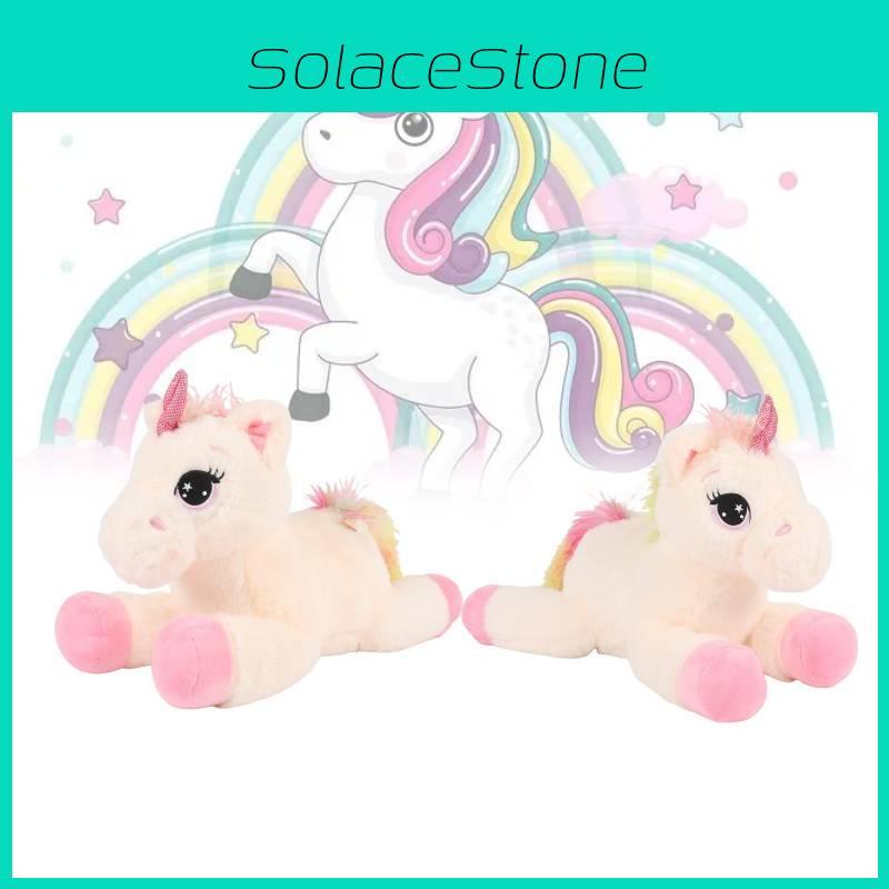 Fur Rainbow Unicorn Toys Cute Cartoon Girls Children Festivals Soothed Gift Doll