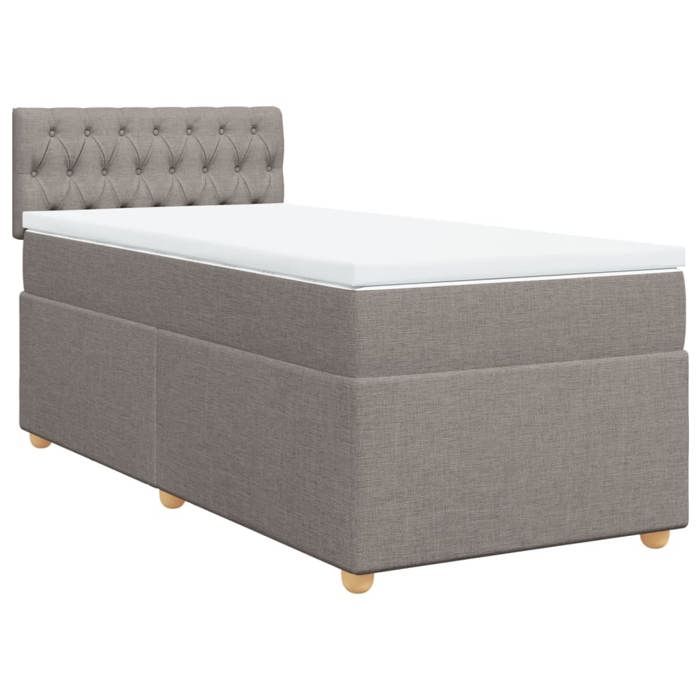 Maison Exclusive - Sommier à lattes de lit avec matelas Taupe 100x200 cm Tissu