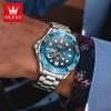 Fashion Mens Watches Steel/Silicone Strap Luminous Dual Calendar Waterproof Multi Color Business Sport Wrist Watch