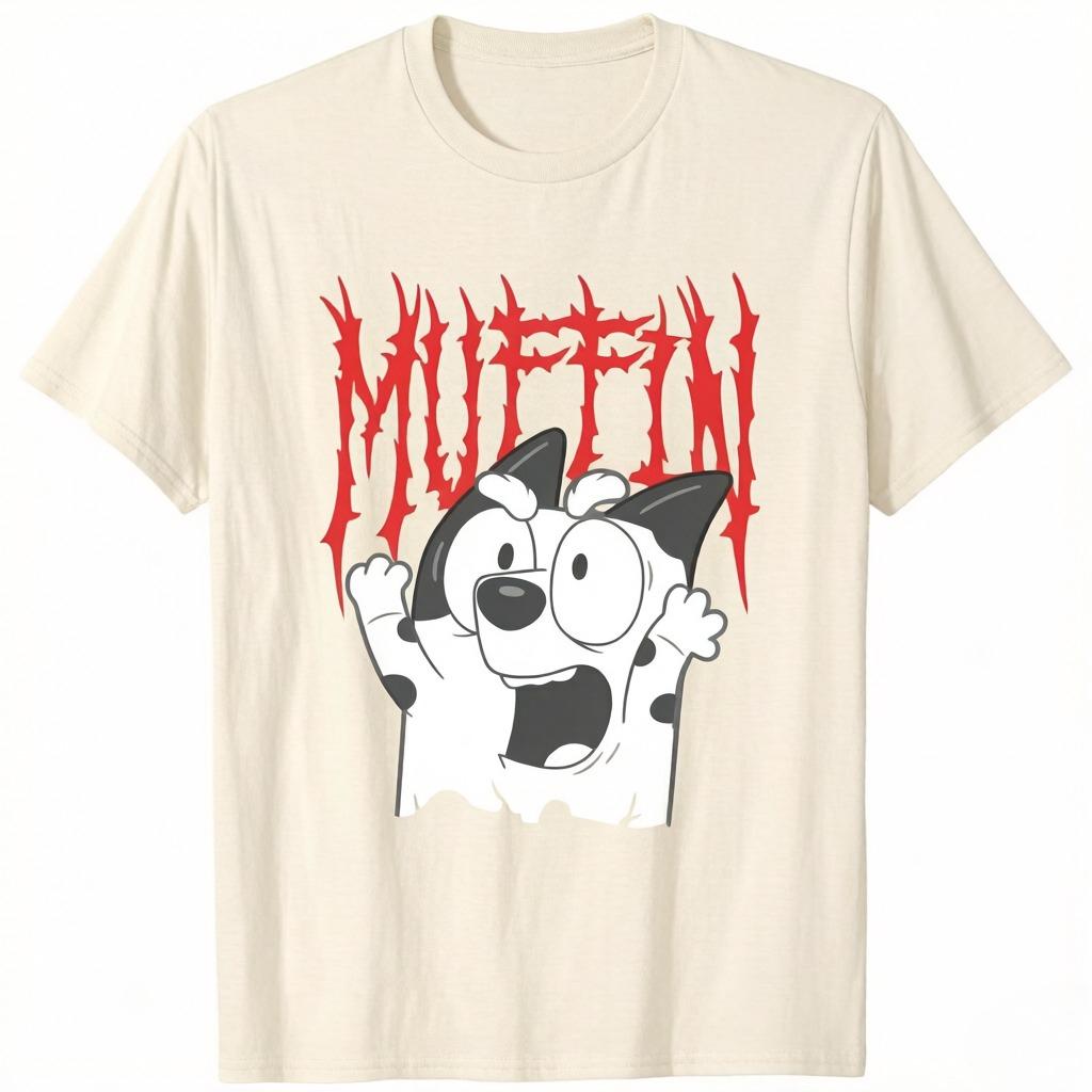 

Muffin Metal White Heeler Emotions Grunge Scream TShirt Humor Funny Feeling Graphic Saying Tee Cute Dog Lover Short Sleeve Tops XL