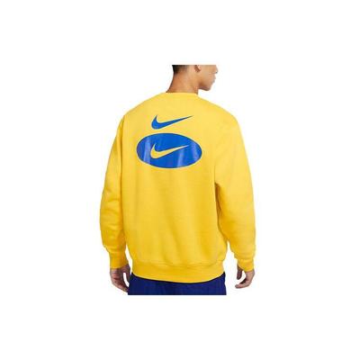 Nike Sportswear Men's Swoosh League Fleece Crew Sweatshirt Bright Yellow DM5461-709