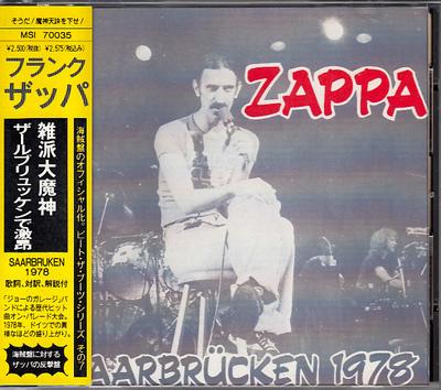CD FRANK ZAPPA  Saarbrcken 1978 MSI70035 MSI 1991 Japan Jazz Used