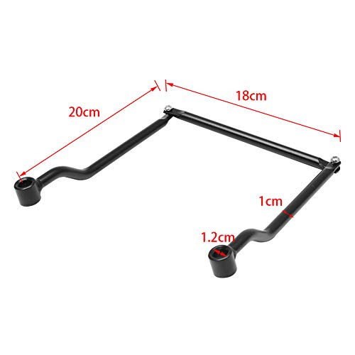 AQIMY Universal Motorcycle Side Bag Support Bar Bag Stay Steel for Suzuki Honda Yamaha Harley etc. Black