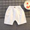 Boys' Casual Korean Style Two-Piece Set: Turn-Down Collar Shirt & Shorts, Summer Fashion for Kids
