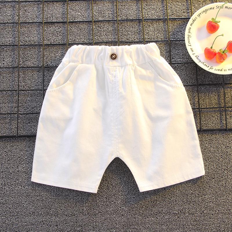 Boys' Casual Korean Style Two-Piece Set: Turn-Down Collar Shirt & Shorts, Summer Fashion for Kids