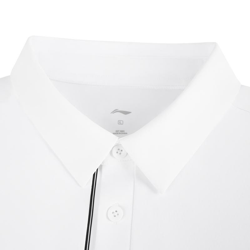Li-Ning Casual Fashion Commuting Solid Color Comfortable Breathable Short Sleeve Polo Shirt Men Tops White APLW245-1