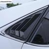 2 Pcs Black Carbon Window Shutter Louvers Scoop Side Air Vent Cover Trim Exterior Accessories For LEXUS NX 200 300H 2015 - 2018