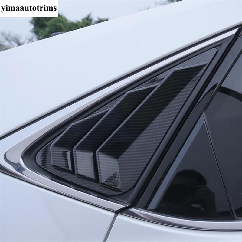 2 Pcs Black Carbon Window Shutter Louvers Scoop Side Air Vent Cover Trim Exterior Accessories For LEXUS NX 200 300H 2015 - 2018