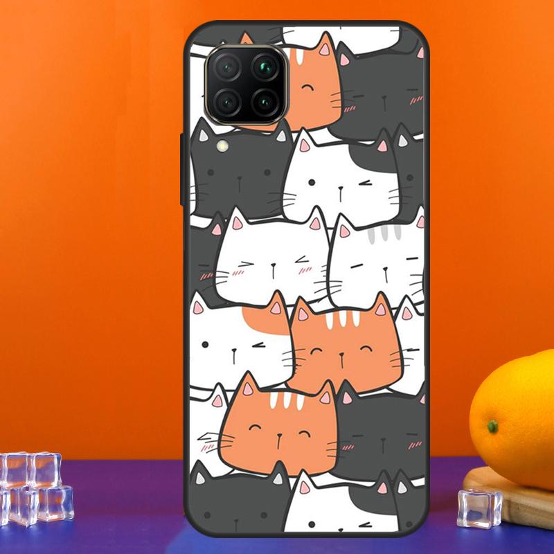 Cute Cat Pattern Kitten For Huawei Nova 7i 8i 11i 12i 12s 9 10 SE Y91 Y90 Y60 Y70 Y72 Y61 P30 P40 Lite P60 Pro Case