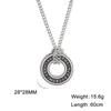 Vintage Nordic Rune Necklace for Men Stainless Steel Viking Pagan Elder Talisman Pendant Amulet Jewelry Gift