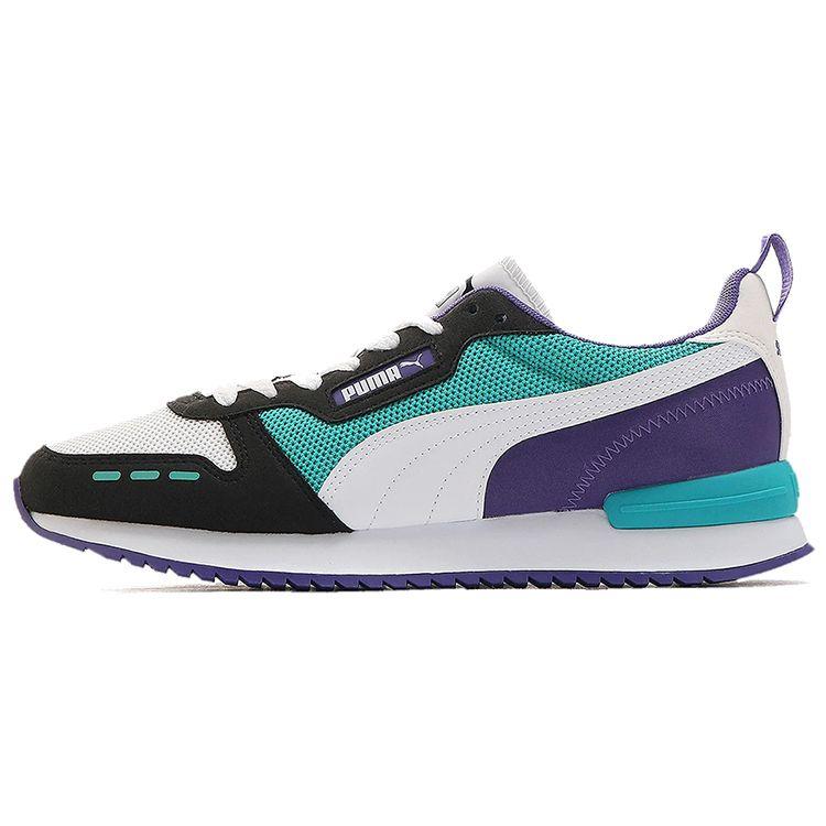 Puma R78 Synthetic Leather Nylon Suede Fabric Low Top Lifestyle Sneakers Unisex Sneakers White Blue Purple 373117-11