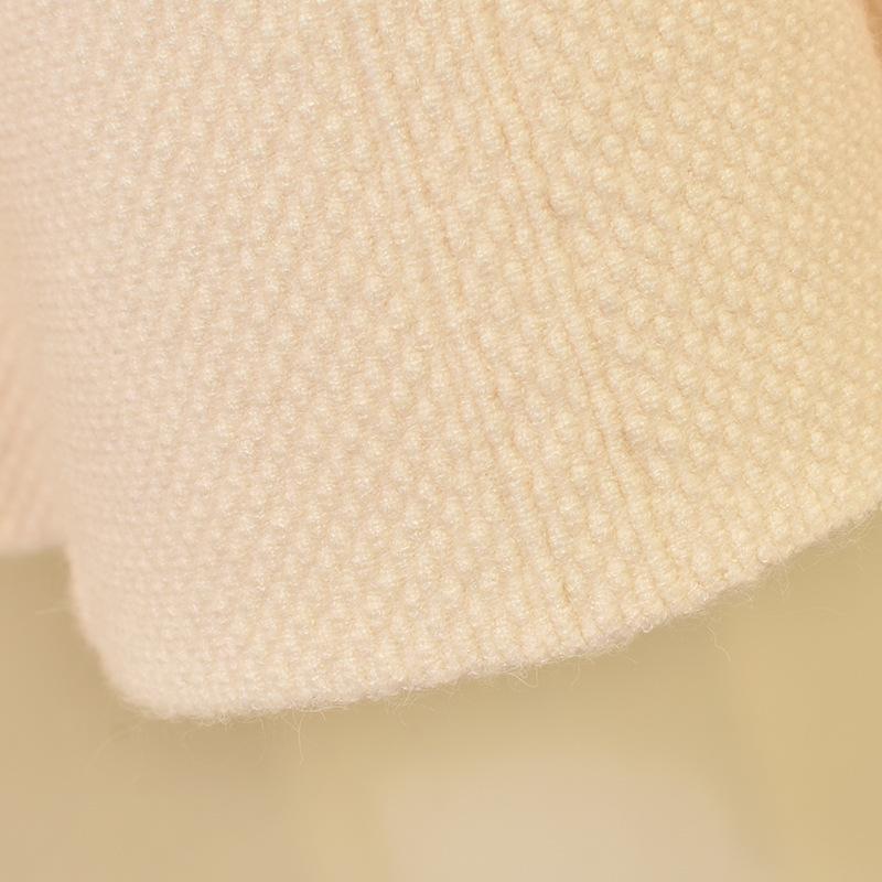 Saia guarda-chuva feminina de cintura alta para outono e inverno elástica nova saia de meio corpo de malha de comprimento médio espessada cor sólida pacote quadril saia evasê