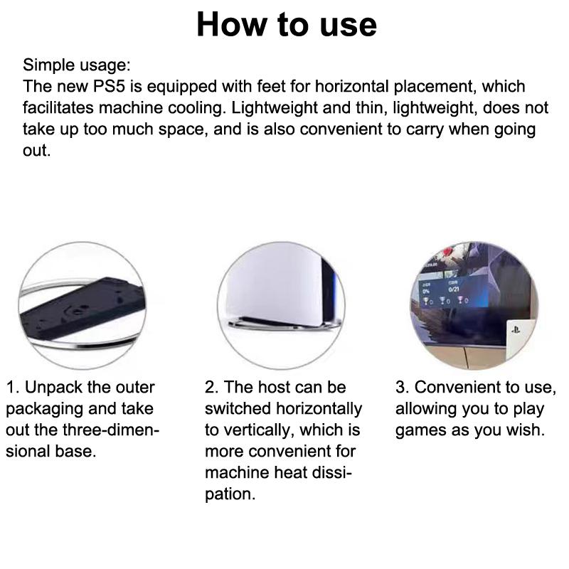 For Ps5 Slim Vertical Stand Game Console Base Bracket Metal For Playstation 5 Slim Ps5 Vertical Stand Holder Disc / Digital