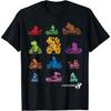 Camiseta Silhuetas Coloridas de Personagens Mario Kart