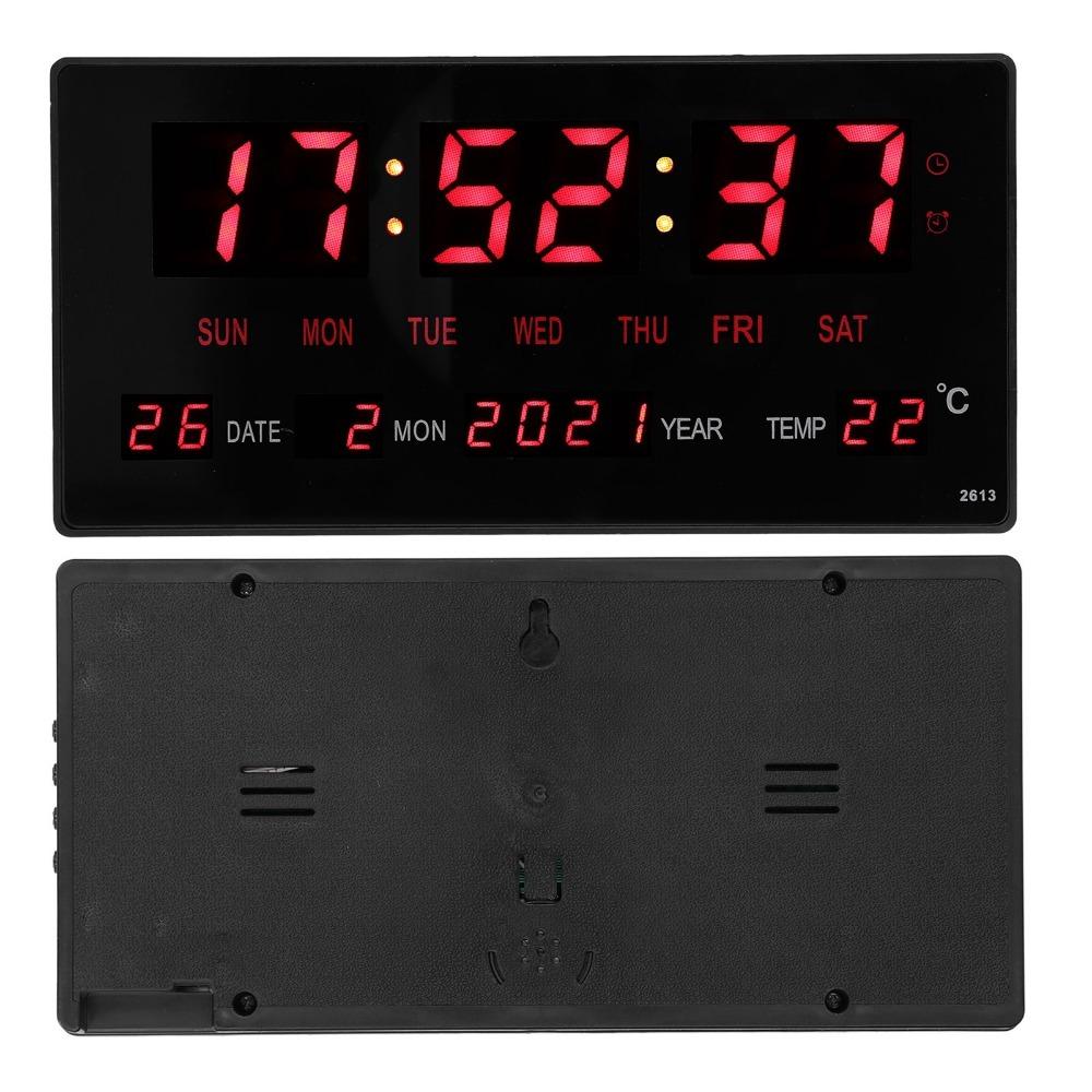 Large Screen Digital Wall Clock LED LED Electronic Date Clock Digital Hanging Clock Kitchen Wall