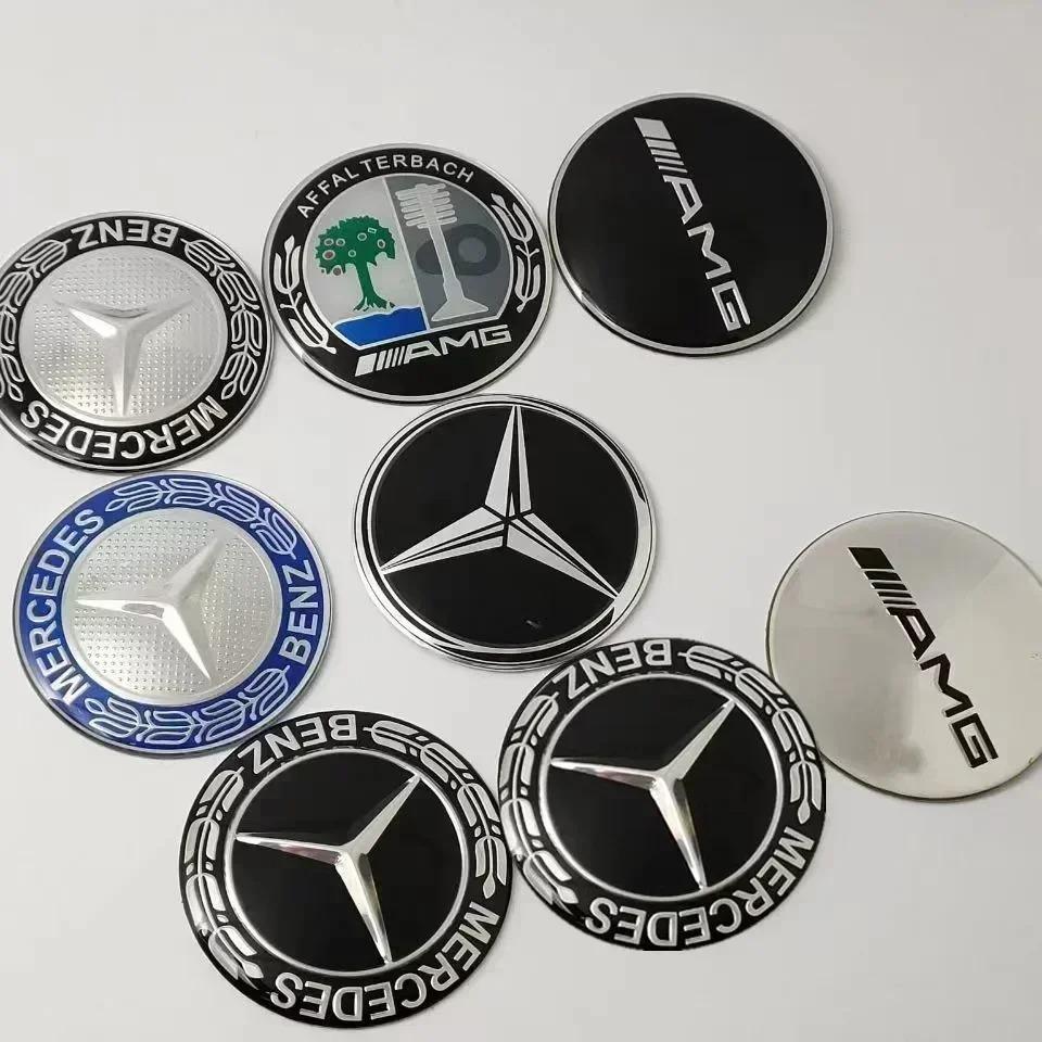 CQN1 4PCS 56mm 65mm Car Wheel Center Hub Emblem Sticker for MERCEDES BENZ W203 W204 W205 W209 W210 W211 W212 W176 W166 W163 W221