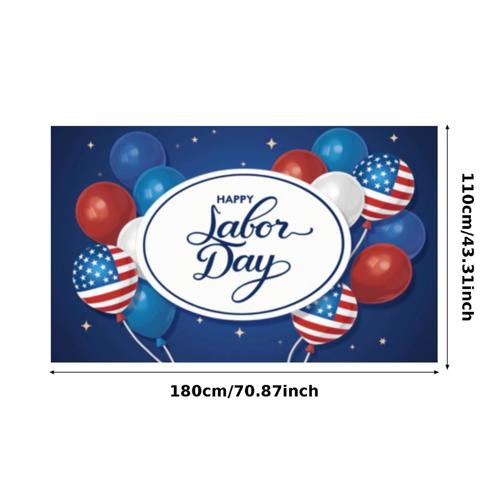 Event Decoration Stars Pattern American Celebration Red White Blue Labor Day Banner for Patriotic Event Event Decoration