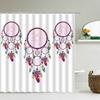 Colorful Feather Bathroom Shower Curtain Bohemia Waterproof Polyester Bath Curtains High Quality 3D Printed Bathroom Screen