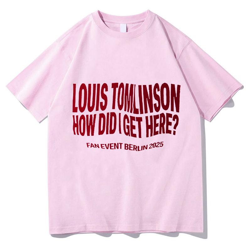

Louis Tomlinson How Die We Get Here Футболки Вільні З Коротким Рукавом Унісекс Вуличний Стиль Повсякденні Жіночі Чоловічі Чиста Бавовна Модні Топи Футболки S