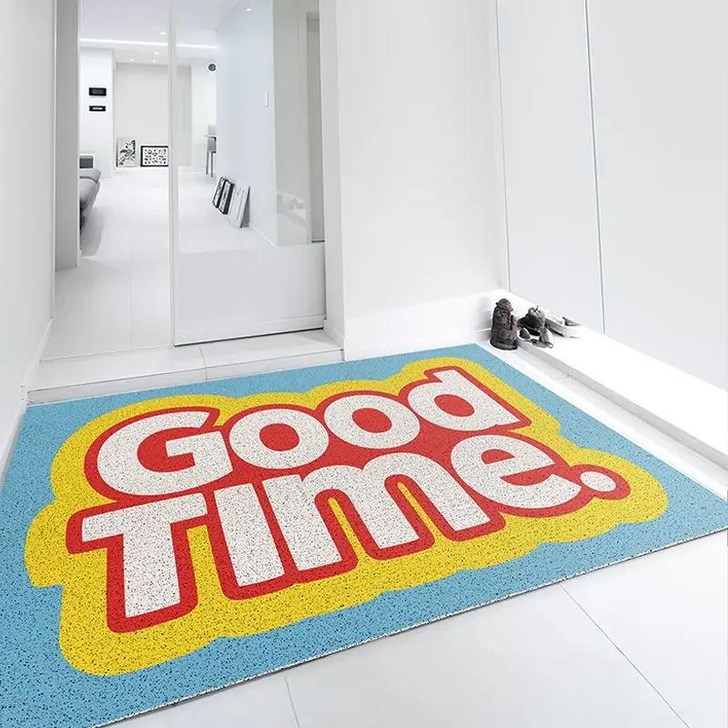 Minimally Designed Household Floor Mats That Can Be Trimmed, Door Mats with Wire Loops, Dirt Resistant and Dust Removing Mats
