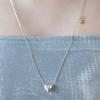 (Silver 925) Chocolat Heart Star Dangle Necklace NZ2162