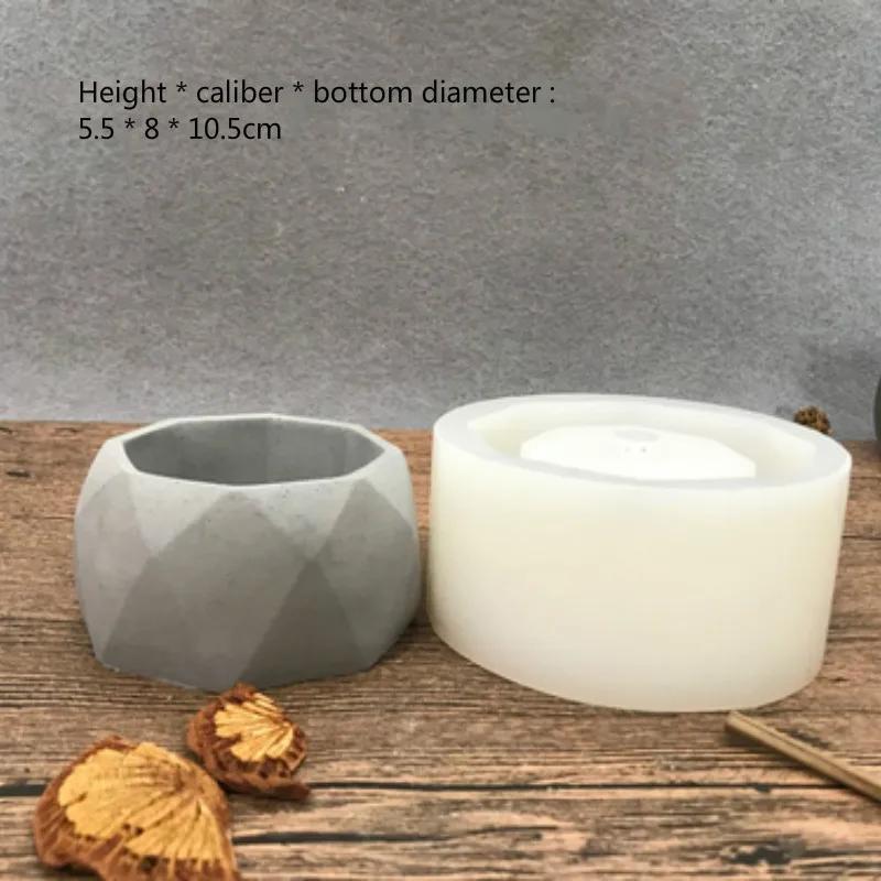 Handmade Diy Molds for Plaster Pot ,concrete Flower Pot Molds Succulent Plants Pot Silicone Molds Nordic Style ZM901