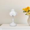 Flower Night Lamp Bedroom   Retro Table Bedside LED Eye Protective Light Rechargeable for Studying