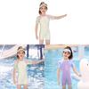 Childrens Swimsuit Girls Onepiece Hot Spring Swimwear With Chest Padding For Water Sports