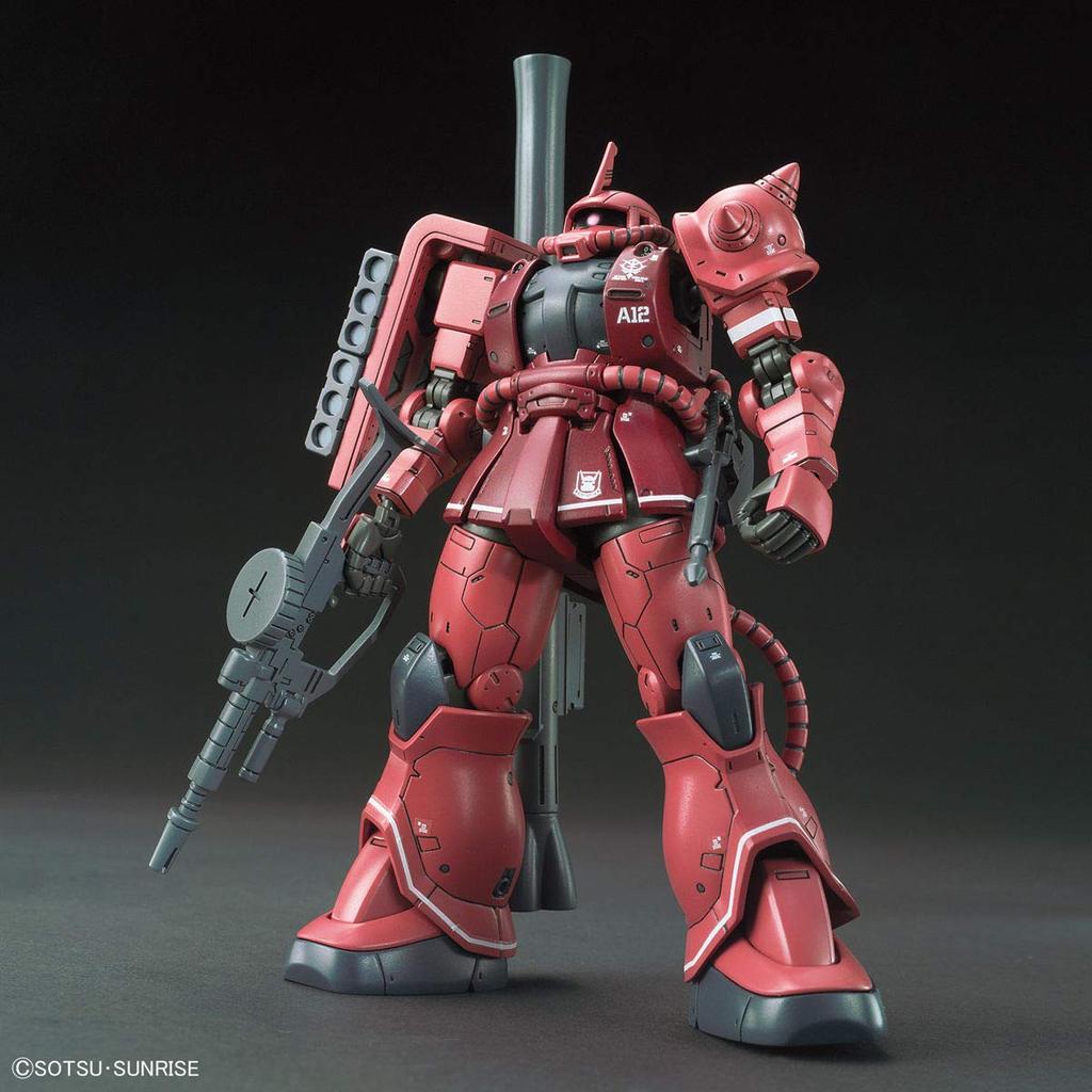 HG Mobile Suit Gundam THE ORIGIN Chars Zaku II Roter Komet Version. Vorgefärbtes Kunststoffmodell im Maßstab 1:144