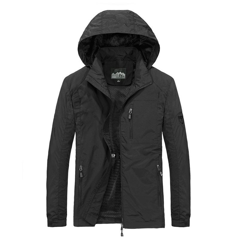 Spring and Autumn Thin Men's Hooded Jacket Anti-splashing Jacket Men's Clothing