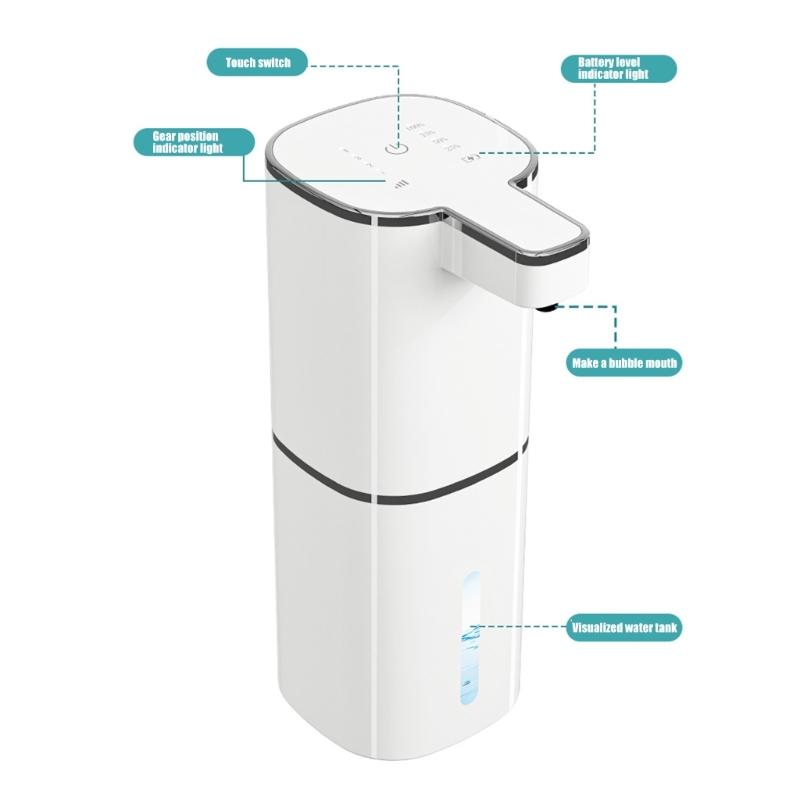 No Touch Hand Soap Foam Dispenser Rechargeable Automatic Foaming Soap Dispenser Automatic Induction Foam Hand Washer